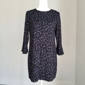Old Navy Animal Print bell sleeve dress medium